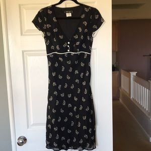 Lily cute sundress size S, black and white cap sleeves